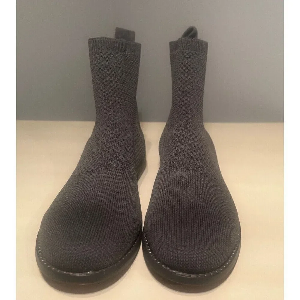 EILEEN FISHER Women Jude Stretch Knit‎ Bootie in Graphite Gray.  Size 6 $235